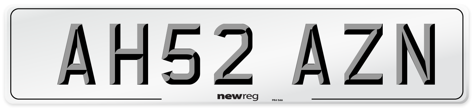 AH52 AZN Number Plate from New Reg